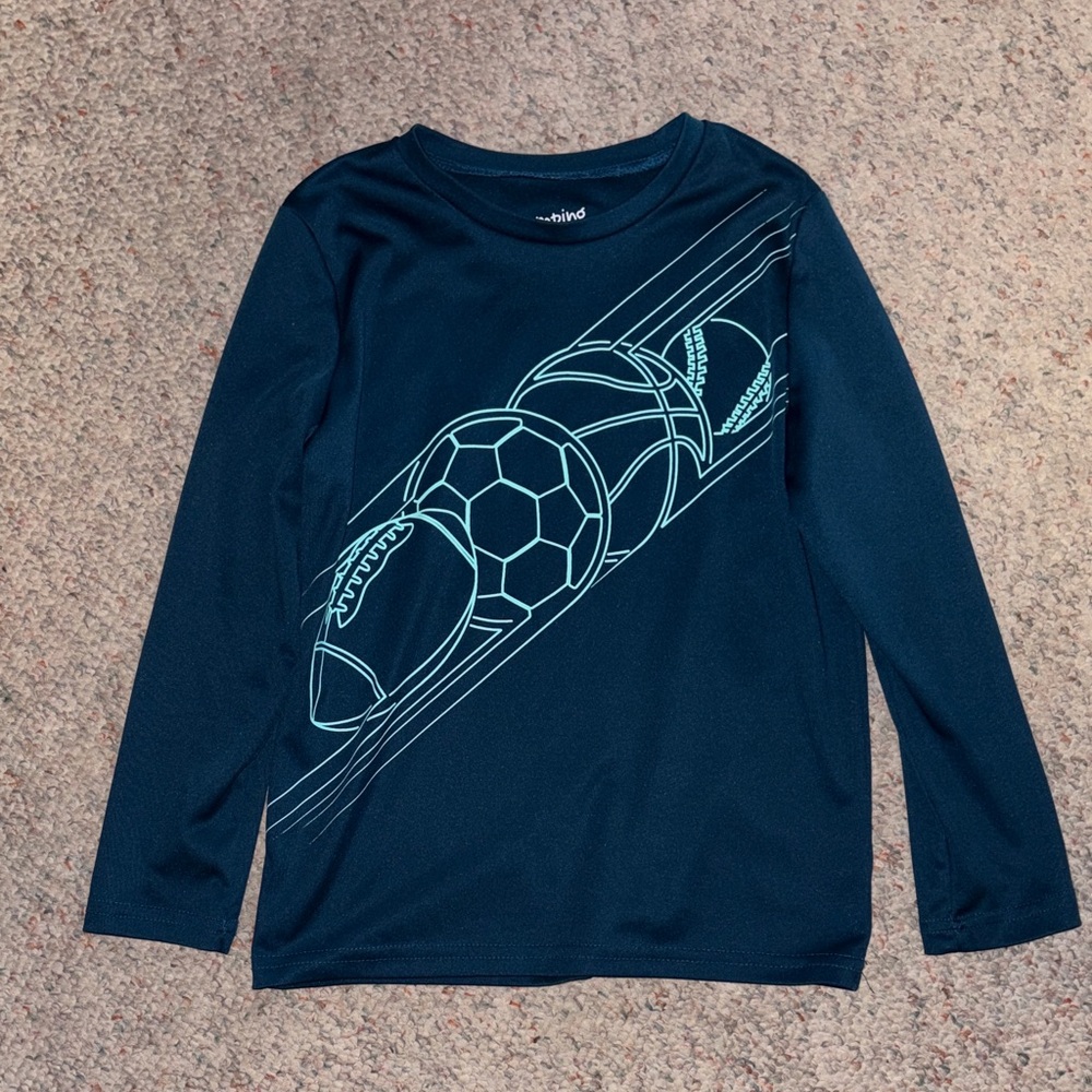 Jumping Beans Dark Blue Sports Graphic Long Sleeve Tee